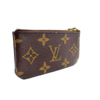 Louis Vuitton Pochette Cles Monogram Leather Brown Coin Case Gold — view 2