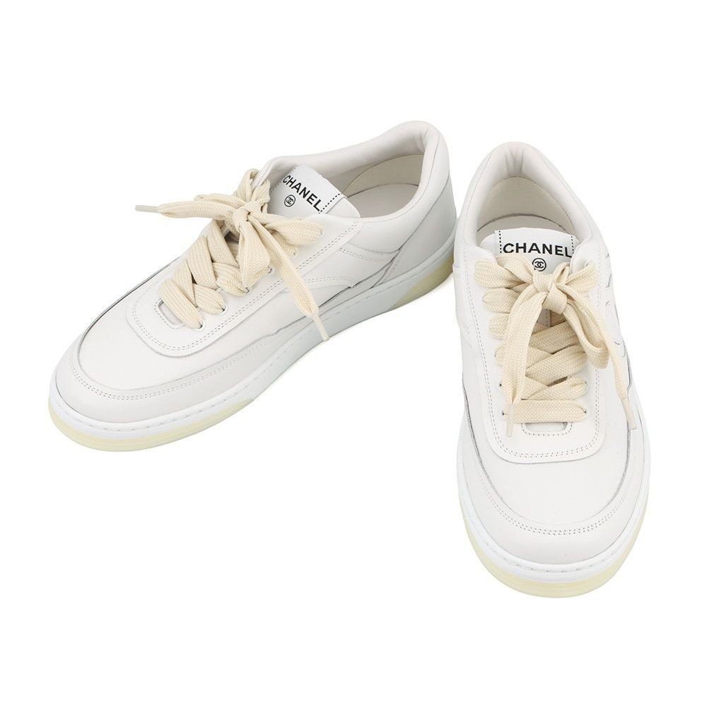 Chanel Sneakers CC Logo 38 Shoes White