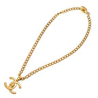 Chanel Turnlock Coco Mark 97 P Vintage Gold Chain Necklace Accessories 0200 — view 4