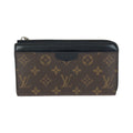 Louis Vuitton Monogram Macassar Zippy Dragonne Brown Black Silver Wallet