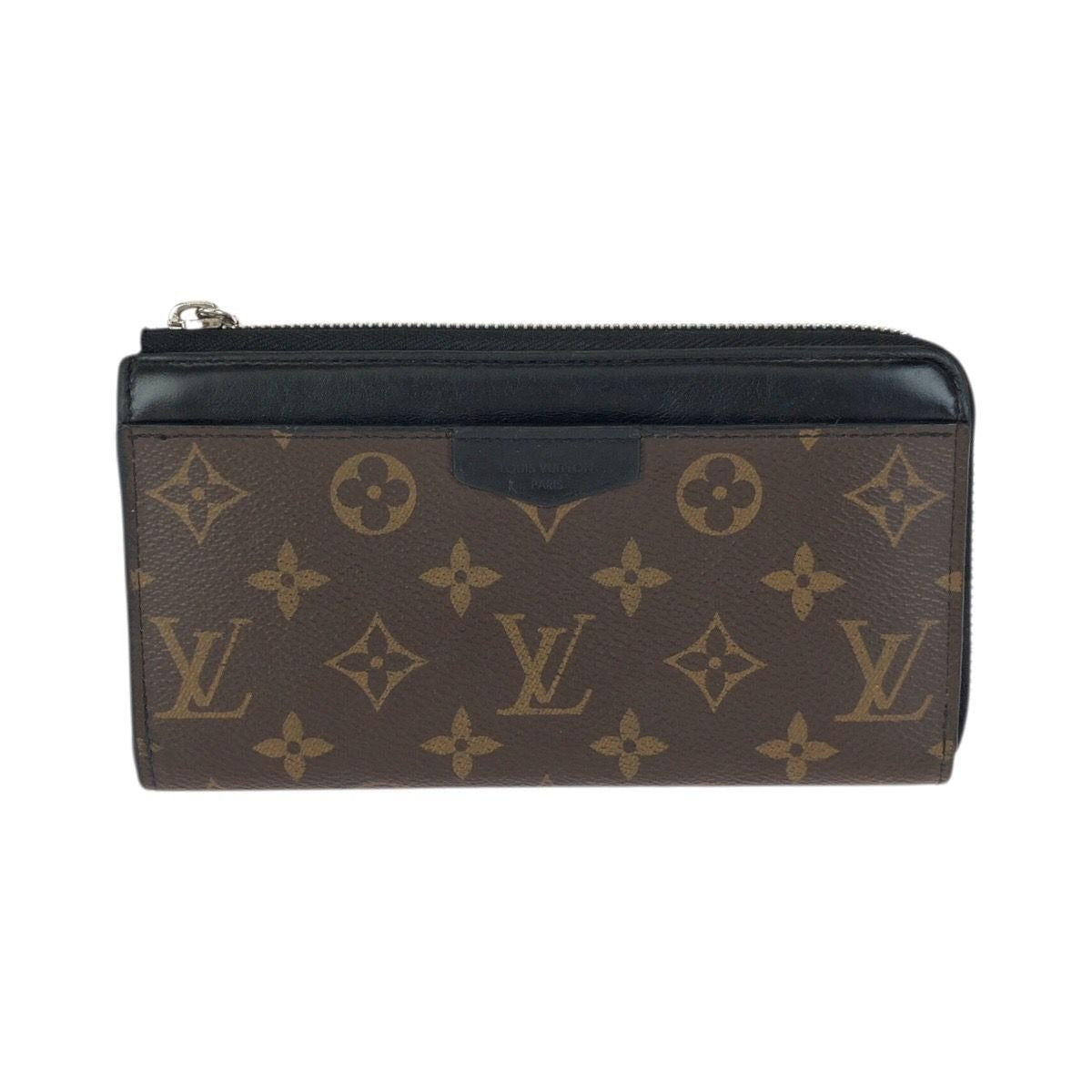 Louis Vuitton Monogram Macassar Zippy Dragonne Brown Black Silver Wallet