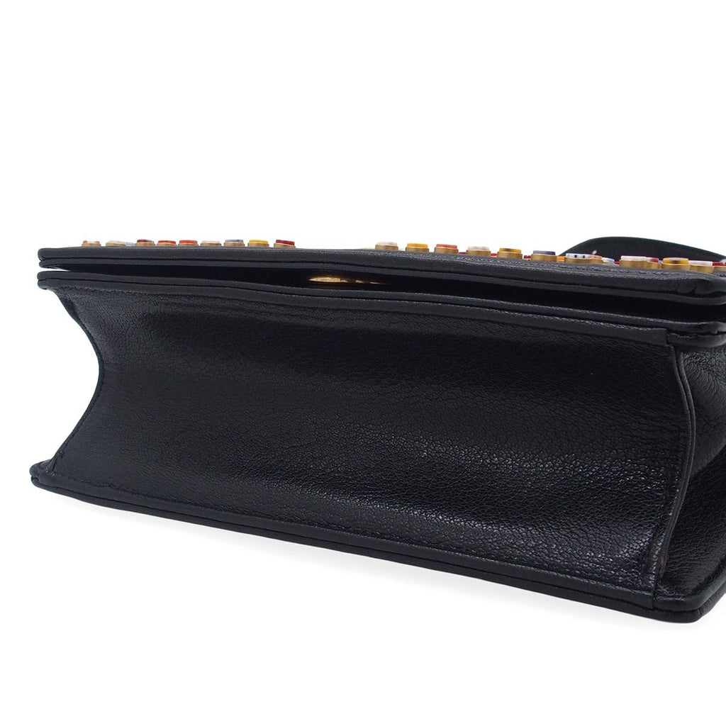Dior Diorama Black Leather Small Murine Studs Chain Shoulder Bag — view 3