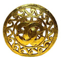 Chanel CC Logo Round Brooch