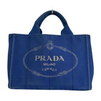 Prada B2439 g Shoulder Bag Canapa Tote Mini Blue — view 2