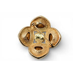 Christian Dior Pin Brooch Vintage 1980 S Lucky Clover Rhinestone — view 4
