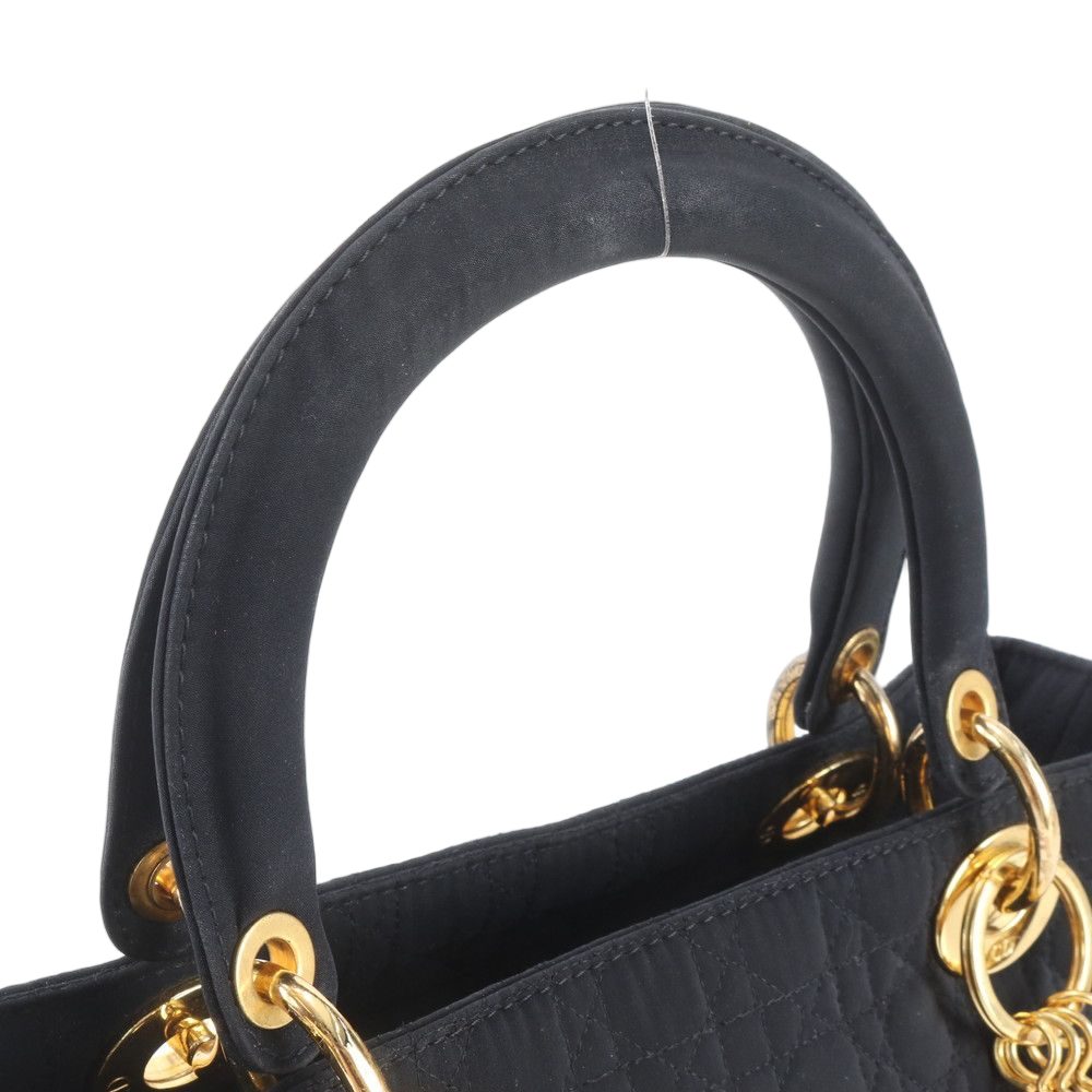 Dior Cannage Lady Leather Handbag Black — view 2