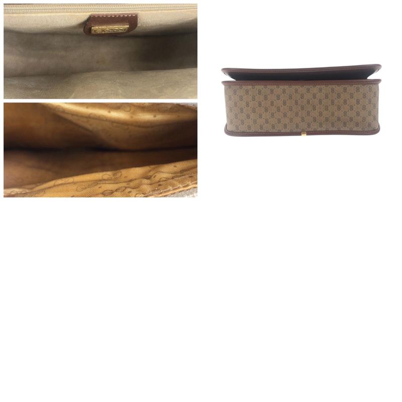 Gucci Vintage Sherry Line Brown Gold Hardware Leather 001 103 0551 — view 9