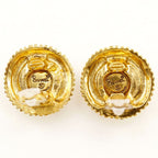 Chanel Vintage Gold Plated and Faux Pearl 29.8 g Earrings — view 5
