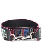 Fendi Shoulder Strap FF Logo Leather Black Multicolor Silver Hardware Sequins
