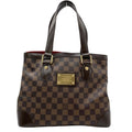 Louis Vuitton Hampstead PM Handbag Damier Ebene Brown Gold Hardware