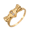 Dior Ring Diamond 18k YG Yellow Gold 750 Ribbon
