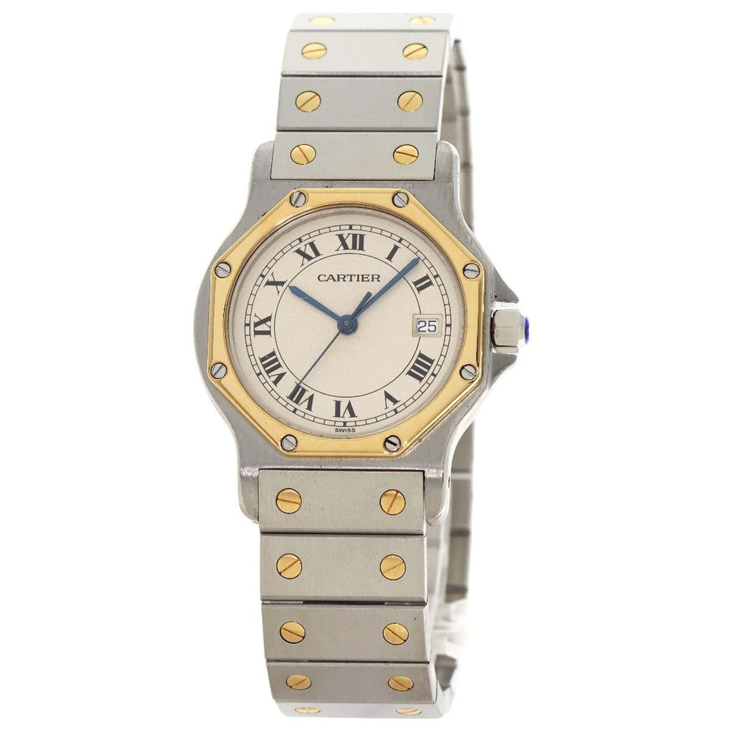 Cartier Santos Octagon LM Watch SS Yellow Gold