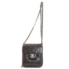 Chanel Chain Shoulder Quilted Silver Bag Lambskin
