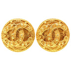 Chanel Coco Mark 04 a Metal Gold Vintage Earrings 0060 — view 2