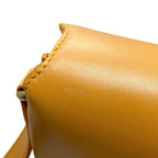 Saint Laurent Shoulder Bag Mayon Satchel Leather Orange Gold Hardware — view 8