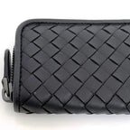 Bottega Veneta Coin Case Black Intrecciato Purse — view 6
