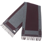 Hermes H Passant 100% Cashmere Current Model Logo Embroidery Fringed Scarf — view 4