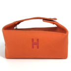 Hermes Handbag Brid A Black PM Canvas Orange