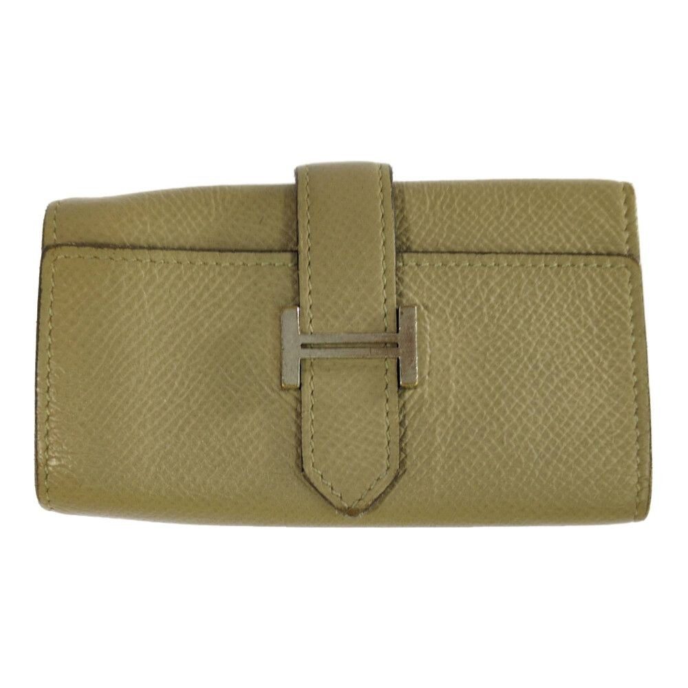 Hermes Bearn 4 Key Case Beige Key Holder