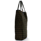 Fendi Tote Bag Brown Black Zucchino — view 2