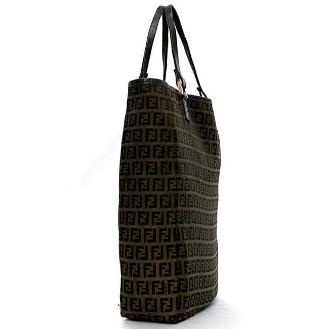 Fendi Tote Bag Brown Black Zucchino — view 2