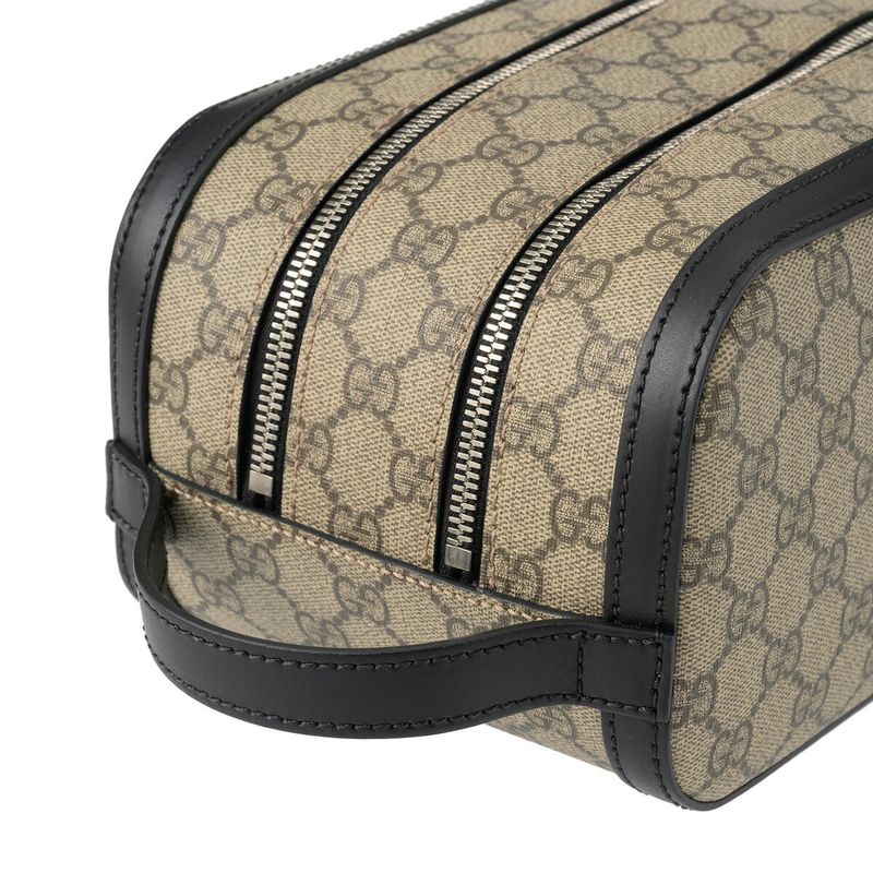 Gucci Pouch GG Supreme Beige Black — view 9