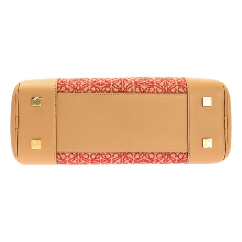 Loewe Amazona 28 Anagram Jacquard 2-Way Shoulder Bag Beige Red — view 8
