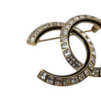 Chanel Brooch Abc335 A24 C Square Rhinestone Gold Black — view 4