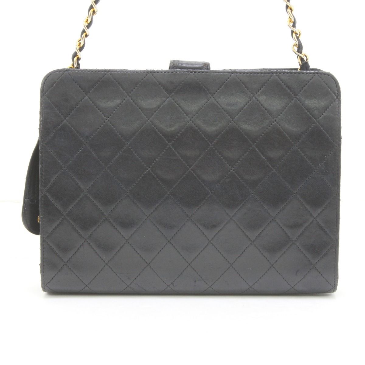 Chanel Shoulder Bag Quilted Chain Scratch Yes Black — view 3
