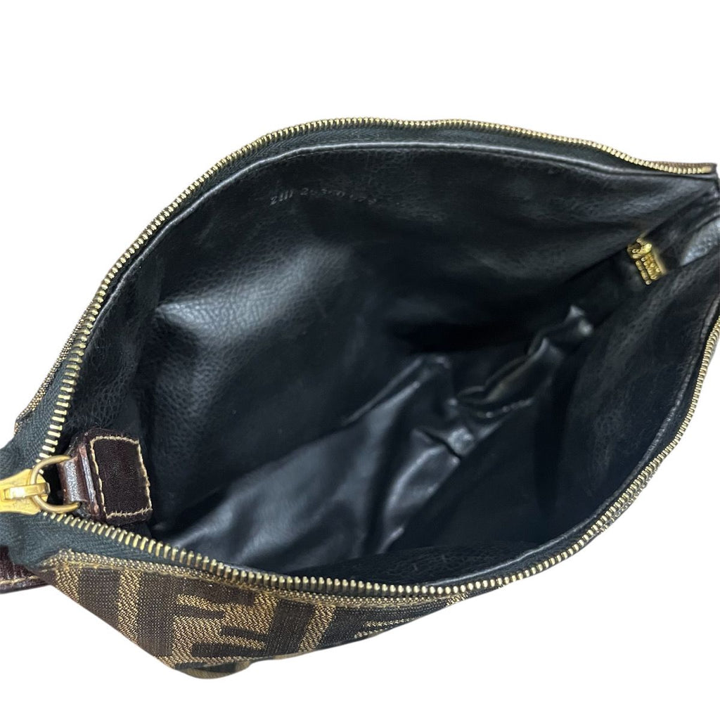 Fendi Zucca All Over Pattern Pouch Vanity Hand Purse — view 8