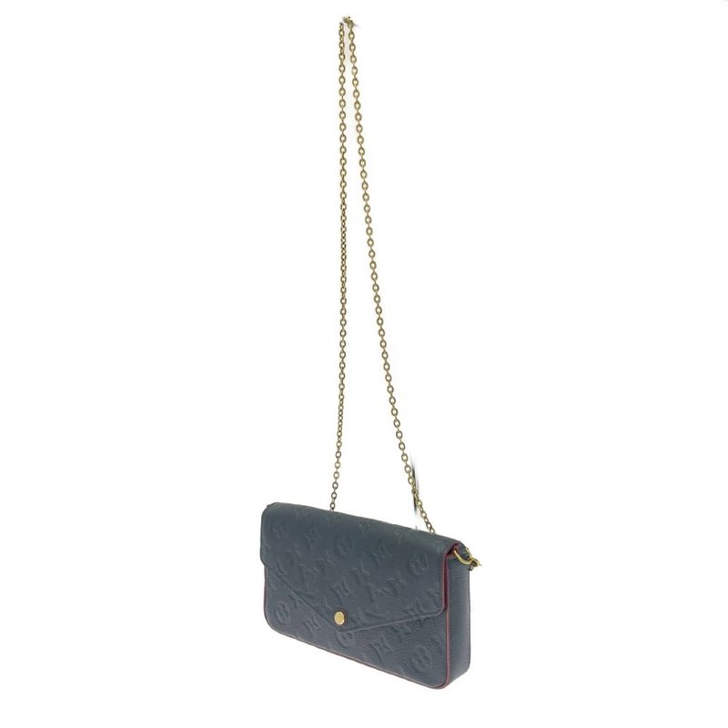 Louis Vuitton Monogram Empreinte Pochette Felicie Marine Rouge — view 3