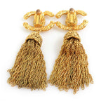 Chanel Earrings Coco Mark Tassel — view 6
