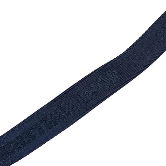 Dior Belt Logo Jacquard Small Item Canvas Leather Navy Silver Hardware — view 8