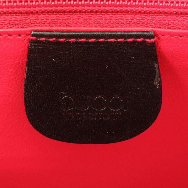 Gucci Lady Lock Leather Black Gold Hardware 000 01 0246 Vanity Bag Handbag — view 9