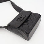 Chanel Quilted Shoulder Bag Leather Black — view 4
