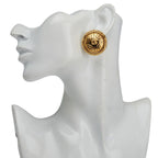 Chanel Coco Mark Earrings Round Gold Plated — view 5