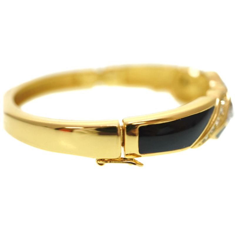 Dior Stone Vintage Bangle Gold Antique Bracelet Accessory 0183 — view 5