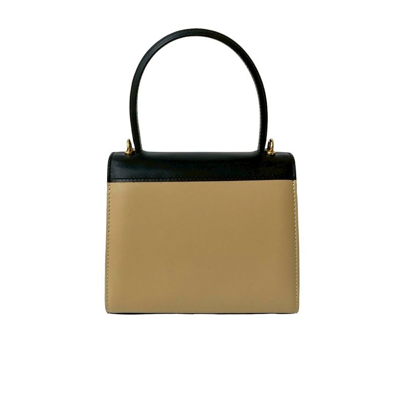 Celine Circle Logo Hardware Calf Leather 2-Way Handbag