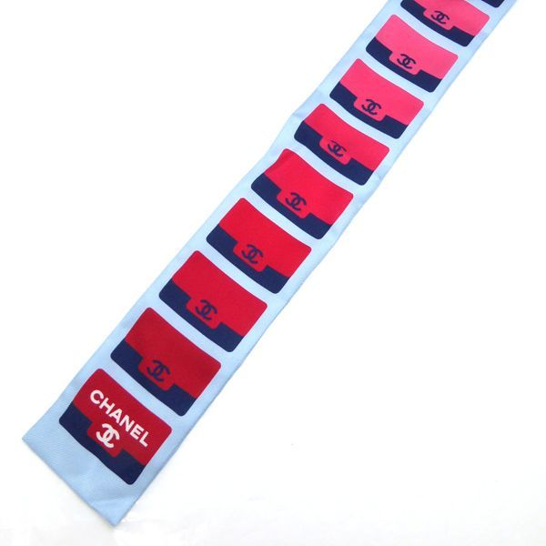Chanel Headband Twilly Coco Mark 100% Silk Scarf With Tag — view 3
