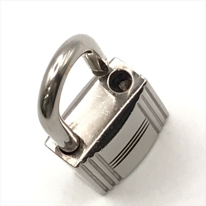 Hermes Cadena Key Padlock Silver Bag Charm — view 7