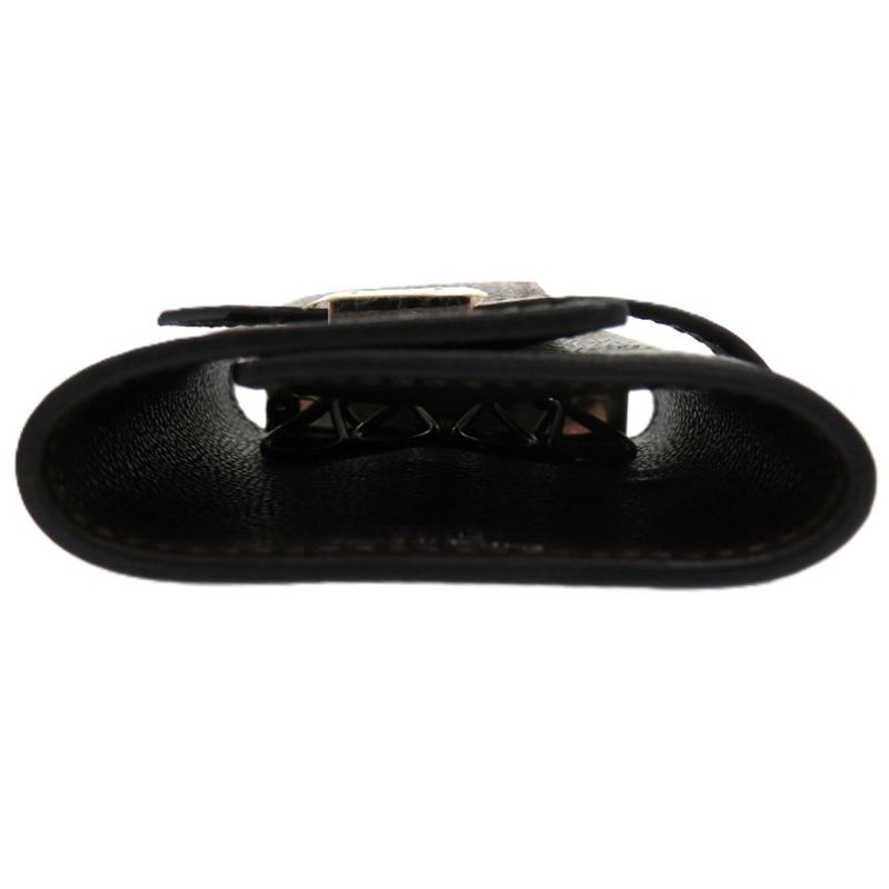 Hermes Bearn 4-strand Vaux Epson Chocolat Silver Hardware Brown Key — view 5