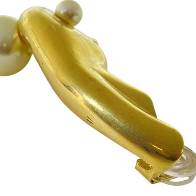 Christian Dior Earrings Pearl GP Gold White One Ear — view 9