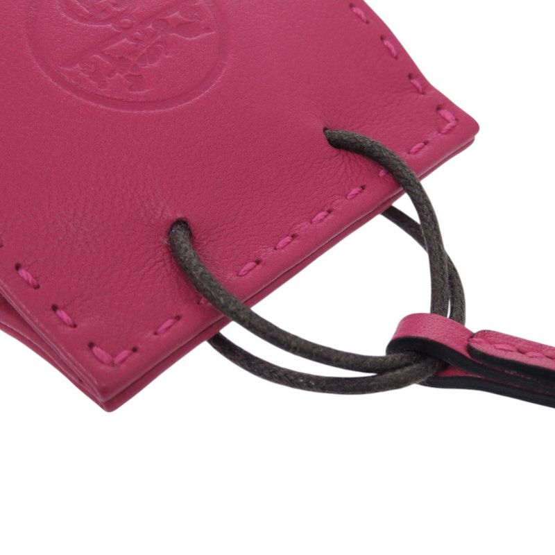Hermes Sac Oranje Bag Charm Lambskin Rose Mexico Engraved Y Pink Key — view 4