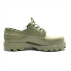 Bottega Veneta Stride Rubber Lace Up Shoes Khaki — view 5