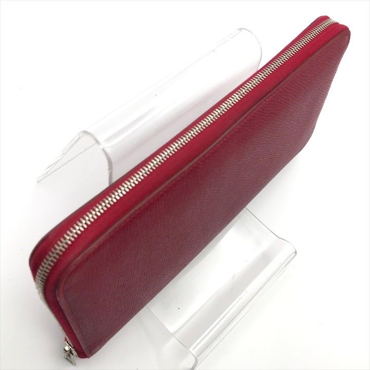 Hermes Azap Long Silk in Epsom Shikaku Rouge Wallet — view 6