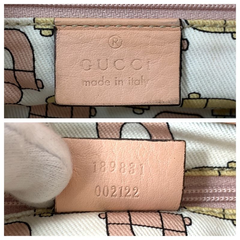 Gucci Abby Guccissima Pink Gold Hardware Leather Tote Bag — view 4