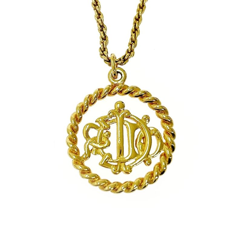 Christian Dior GP Emblem Necklace Gold — view 3