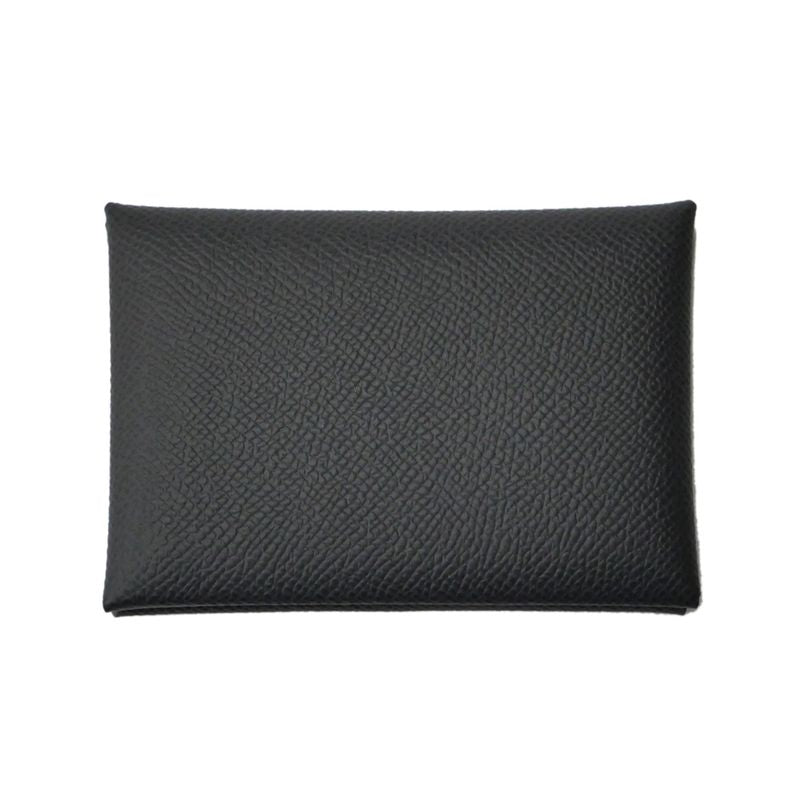 Hermes Calvi Duo Ardoise Epson Coin Case Card Gray — view 3
