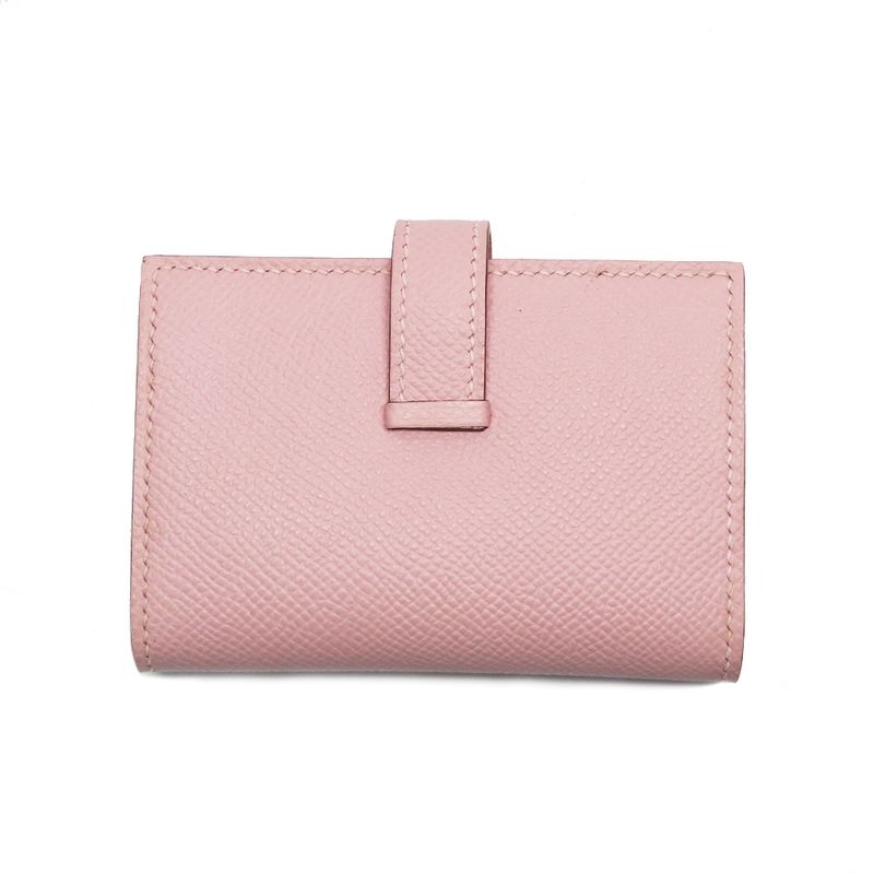 Hermes Bearn Card Case V-epson Mauvepere Silver Hardware Leather — view 5