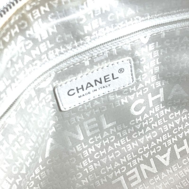 Chanel Handbag CC Coco Logo Leather Canvas Beige — view 4